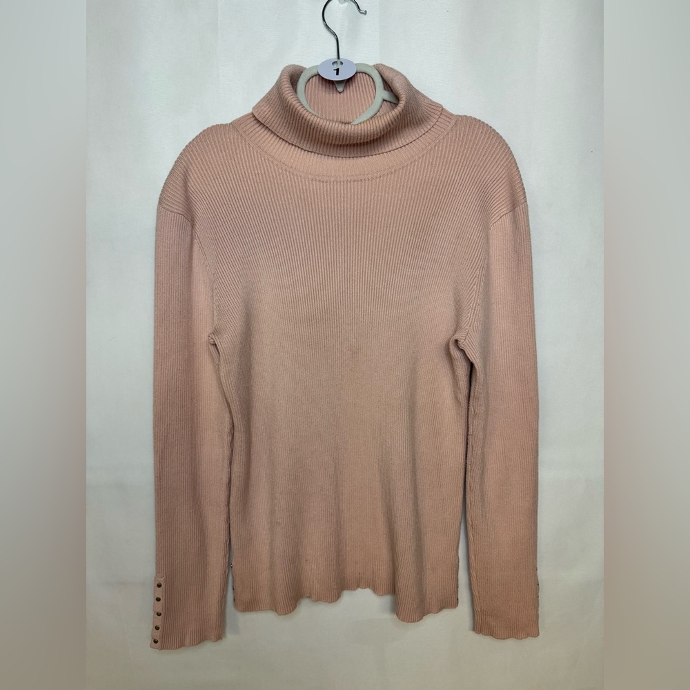 1. Calvin Klein Muted Pink Turtleneck Sweater size M